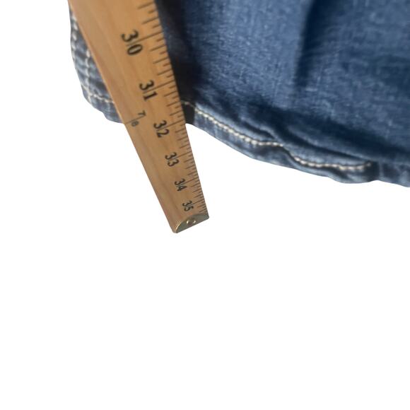 Ceder Rose Women Size 33 X 34 Wing Hustler Y2k Straight Leg Mid Rise Jeans - Picture 9 of 9